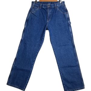 Dickies 100% Cotton Carpenter Blue Jeans SZ 34x32